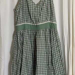 Lindy Bop Green Checkered Dress